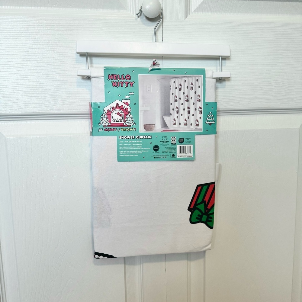 NWT Hello Kitty Christmas shower curtain